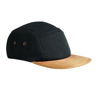 Suede peak 5-panel cap