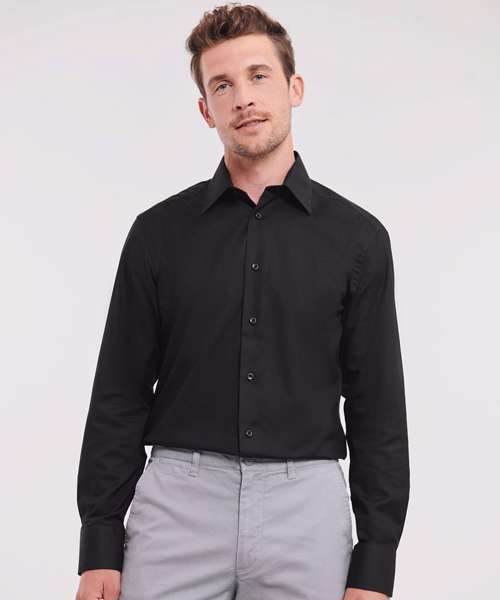 Long sleeve easycare tailored Oxford shirt