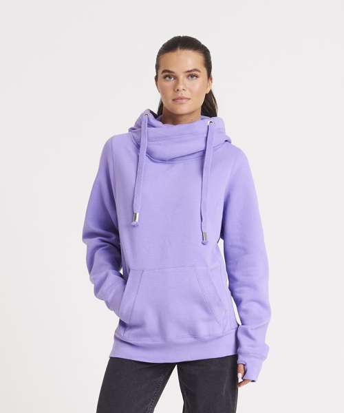 Cross neck hoodie