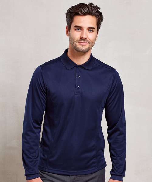 Long sleeve Coolchecker® piqué polo