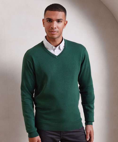 V-neck knitted sweater