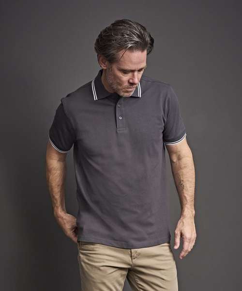 Luxury stripe stretch polo (1407)