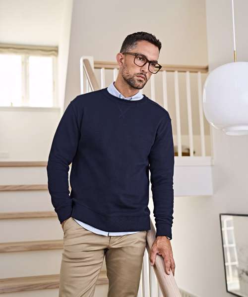 Ribbed interlock crew neck (5504)