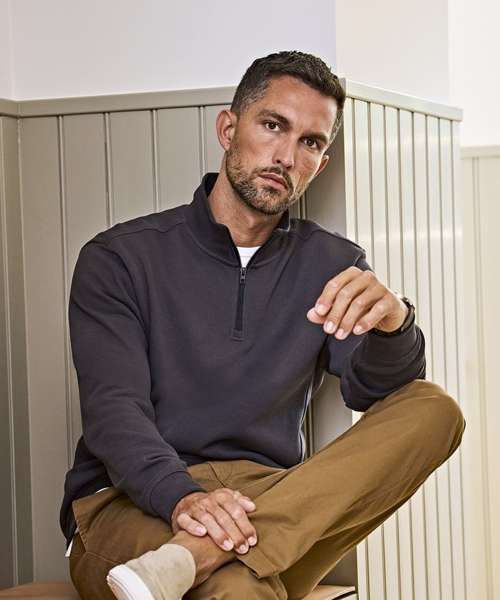 Ribbed interlock half-zip (5506)