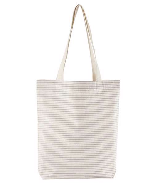 Striped organic cotton tote